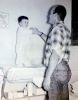 In the nursery with son